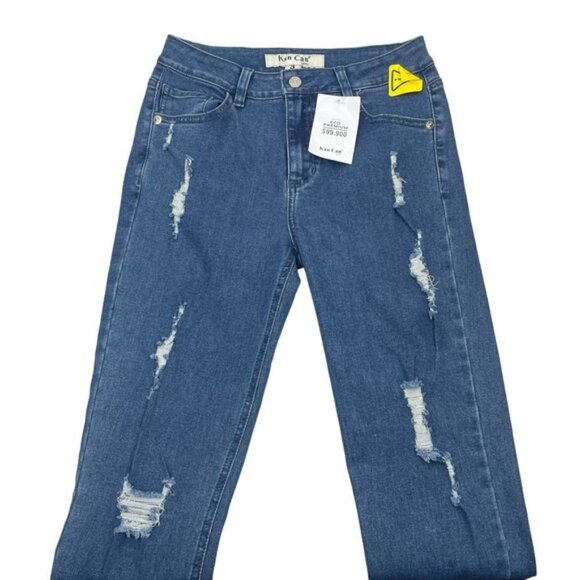 NWT KAN CAN Distressed Skinny Jean Sz 25 Blue - Picture 4 of 8